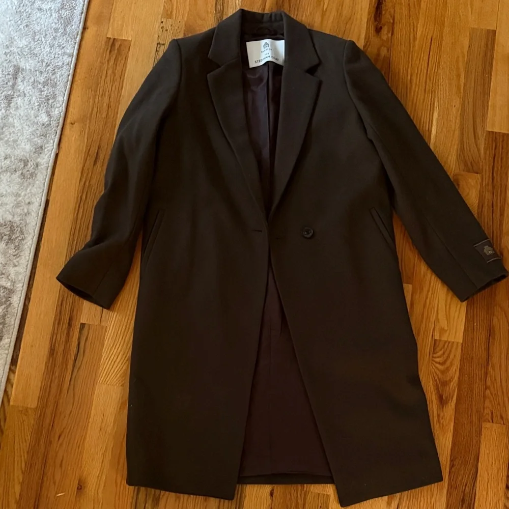 chocolate brown babaton wool coat - Picture 1 of 4